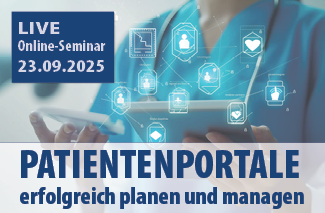 Teaserbild zur Schulung Patientenportale: Erfolgreich planen und managen